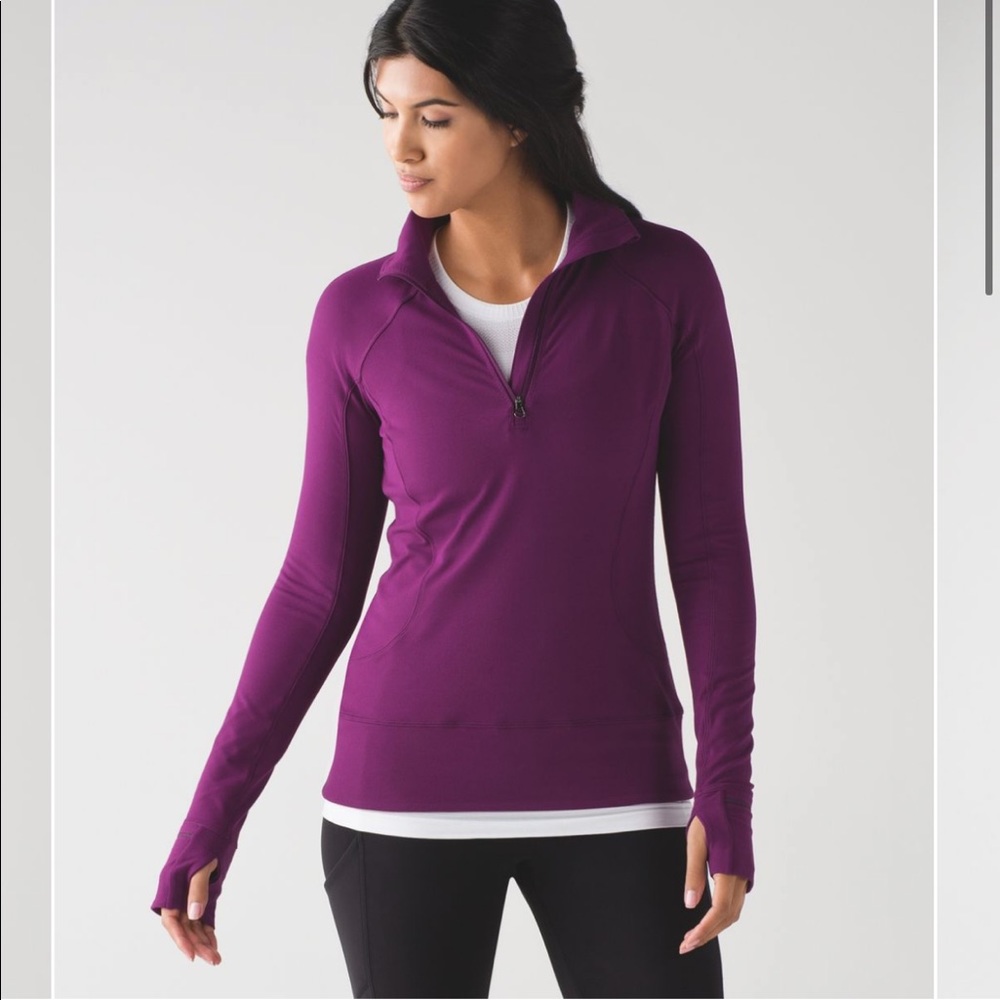Lululemon Rush Hour 1/2 Zip in Chilled Grape